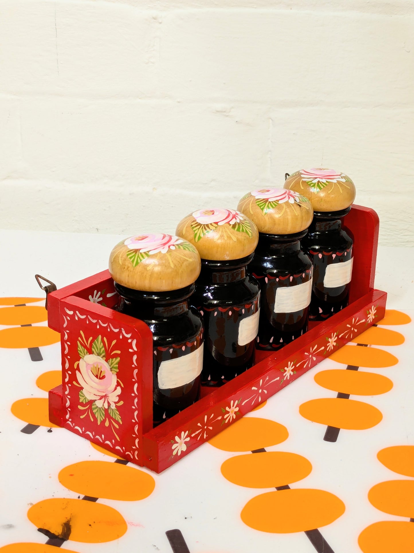 Hand Painted Spice Rack
