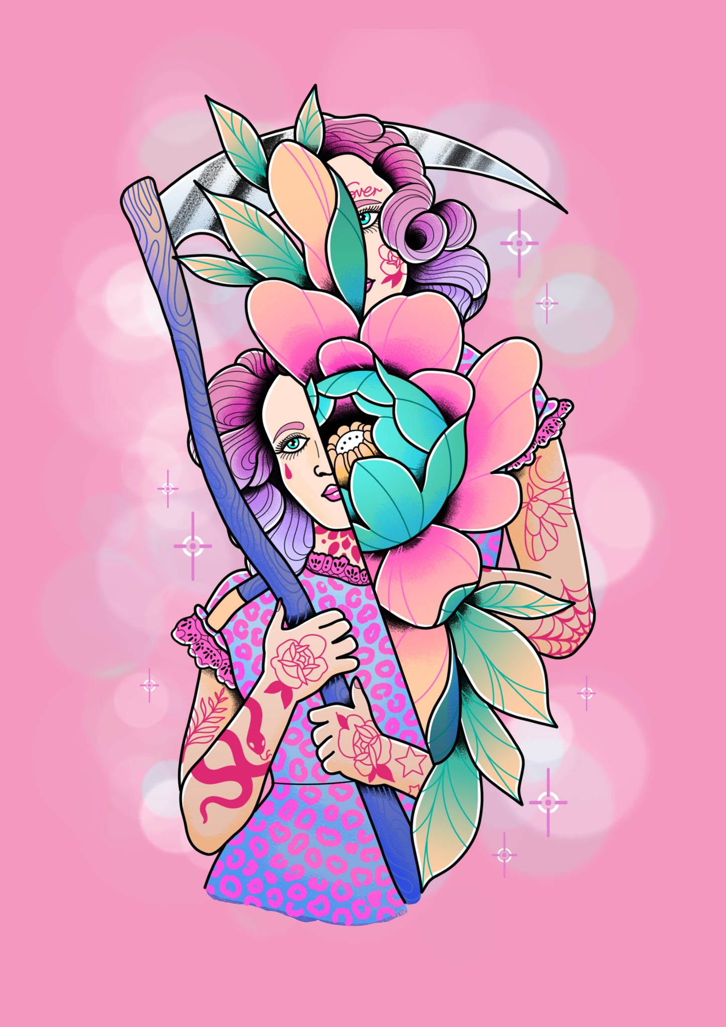 Neon Death Art Print