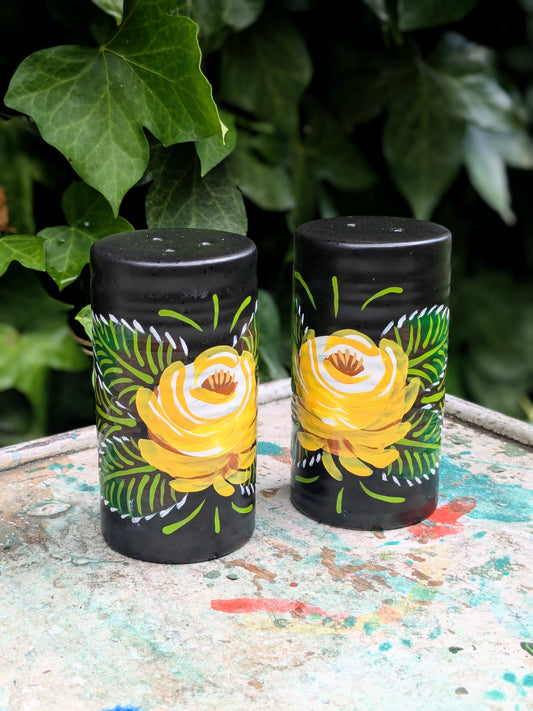 Hand Painted Salt and Pepper Shakers