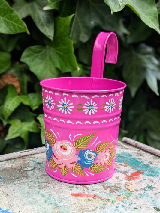Hand Painted Planter Pink