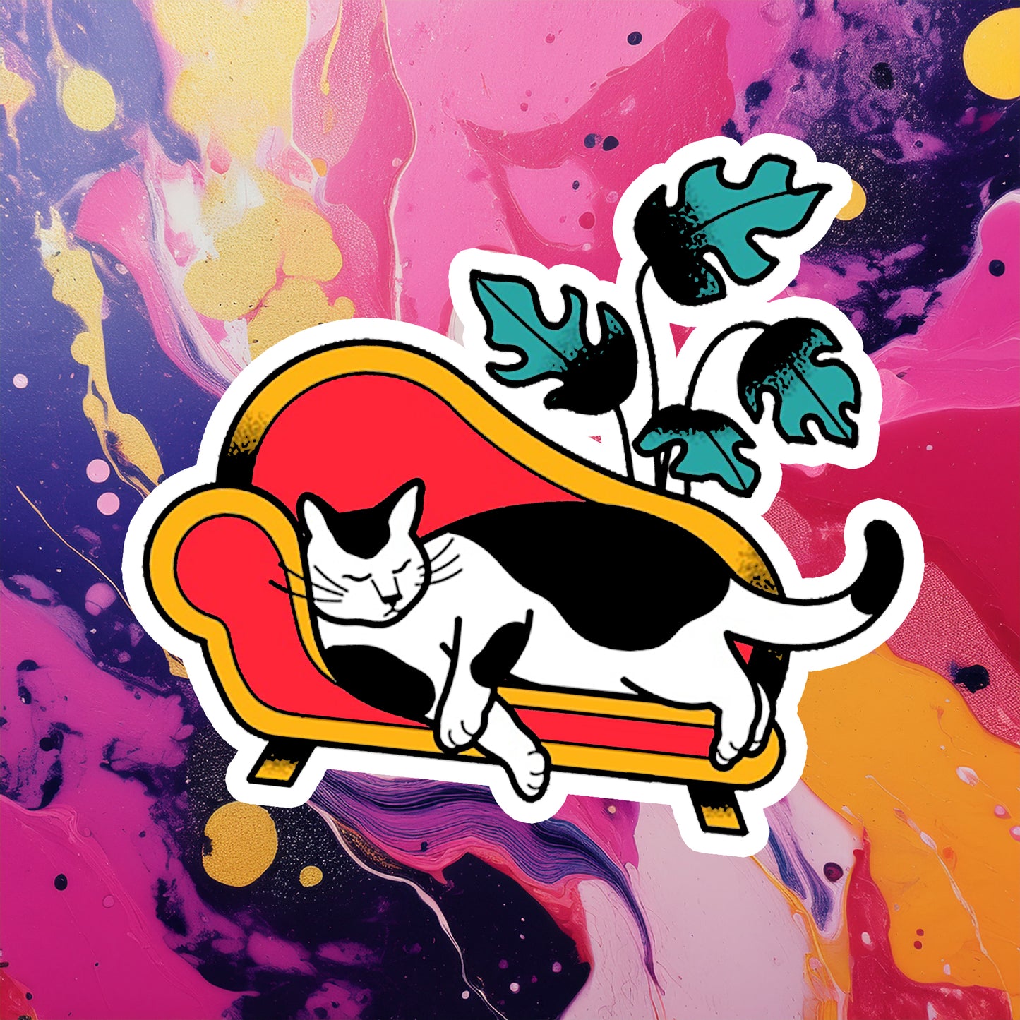Lazy Cat Sticker