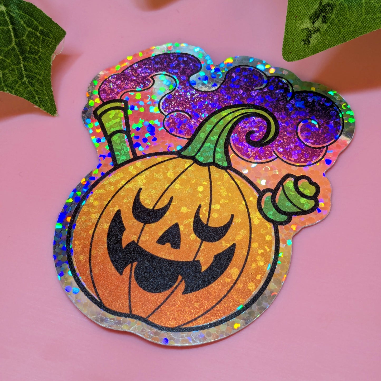 Smokey Pumpkin Sparkle Sticker